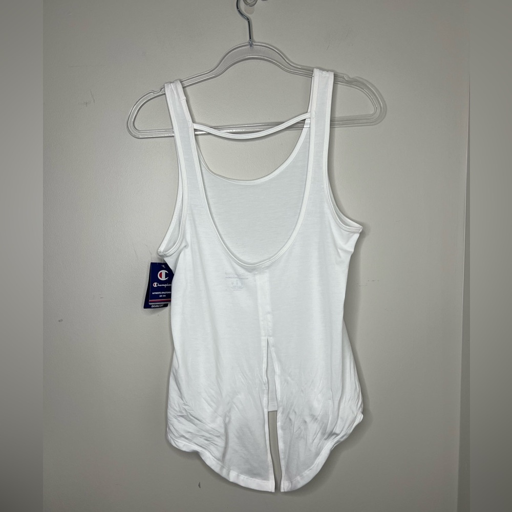 CHAMPION NEW/With tags white, tie back athletic workout tank. Small. - Picture 3 of 7